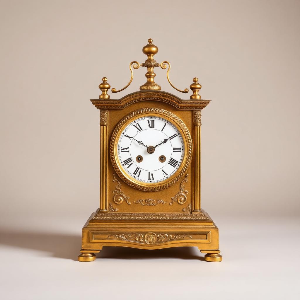 Gilt Bronze Mantel Clock